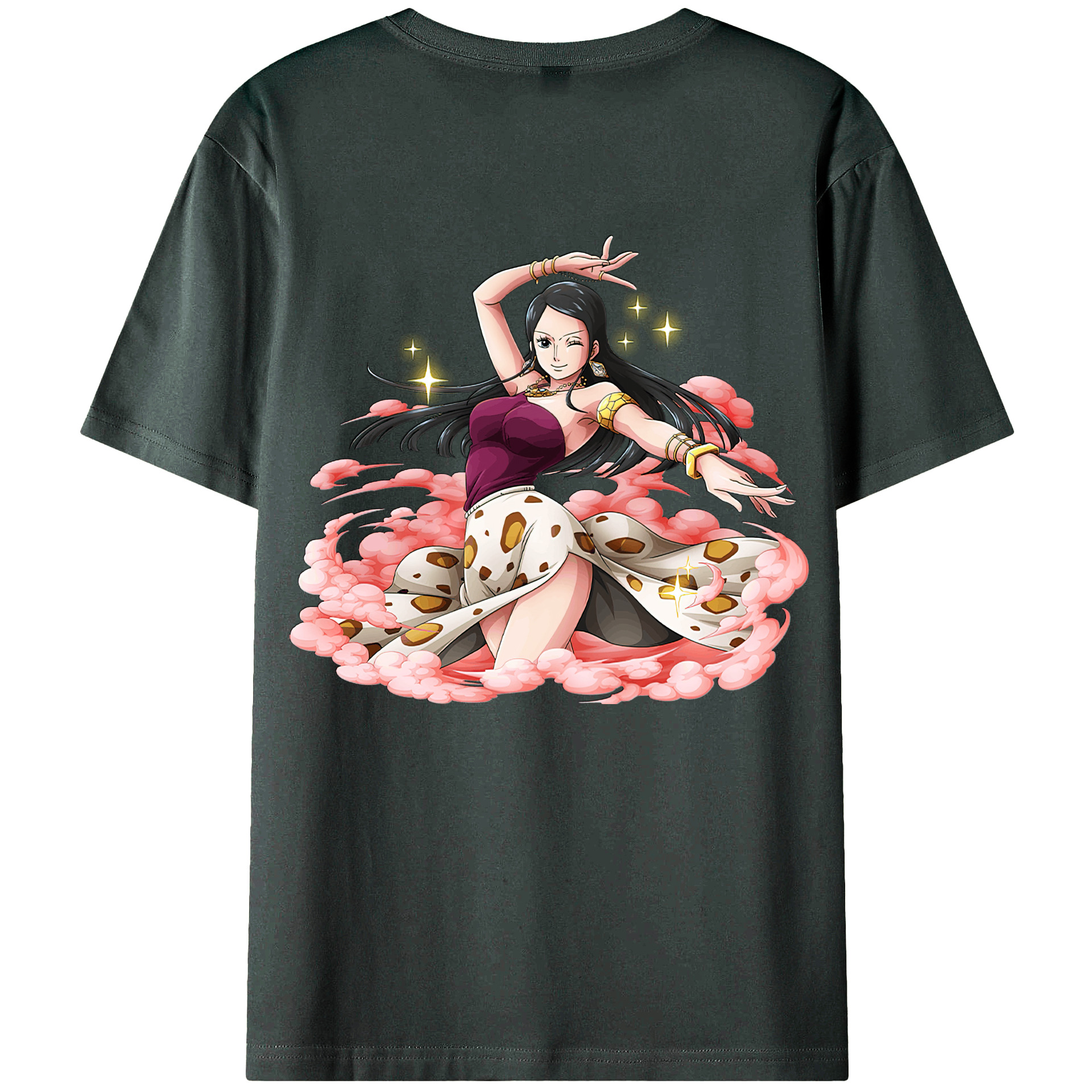 ワンピース ニコ・ロビン ONE PIECE Nico Robin 綿100％ メンズ半袖Tシャツ（バックプリント） 通気性